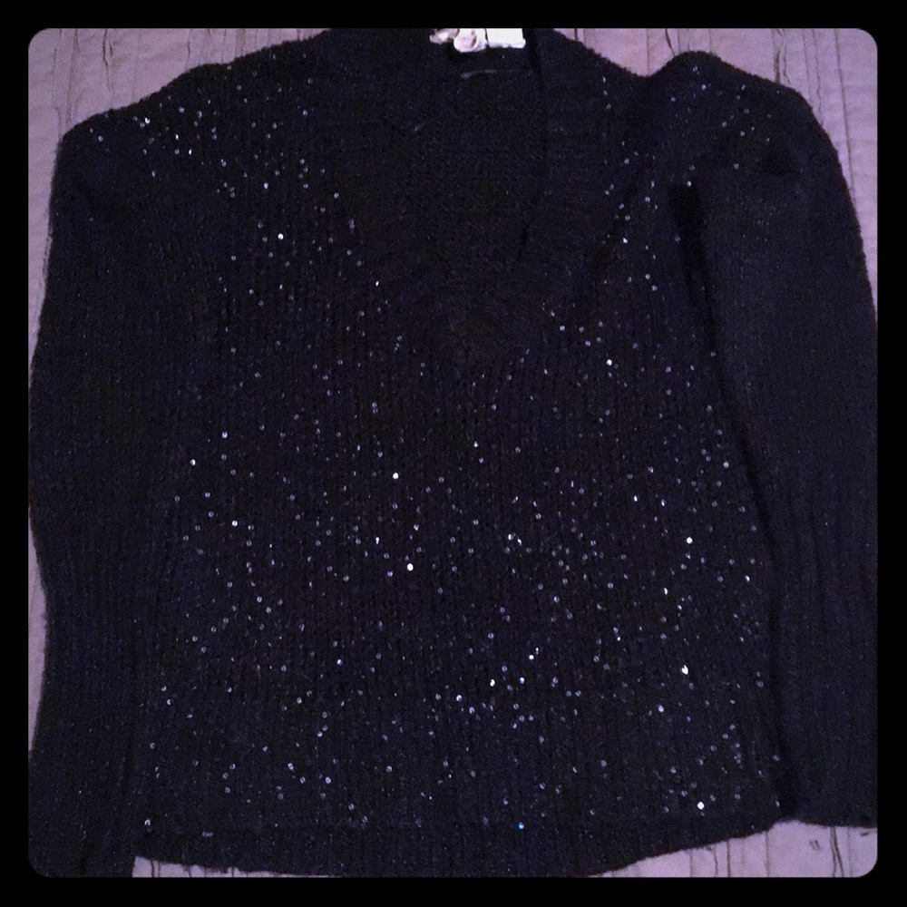 Sequin black sweater